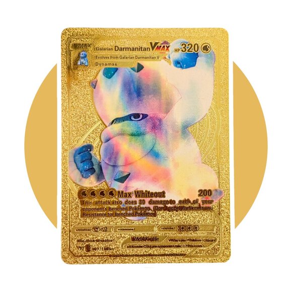 galarian darmanitan pokemon card value | Toys | Novelty Pokemon Art Ii1 Vmax 37185 Gold Foil 028/189 / Rare Card Type / HP / Stage Mint Pokemon Gold Foil Card